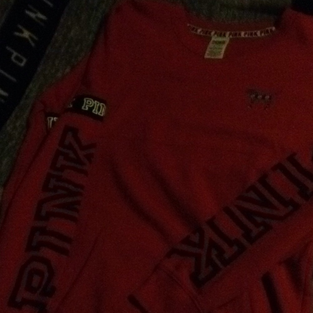 HTF PINK holiday crew / pullover - Picture 4 of 4